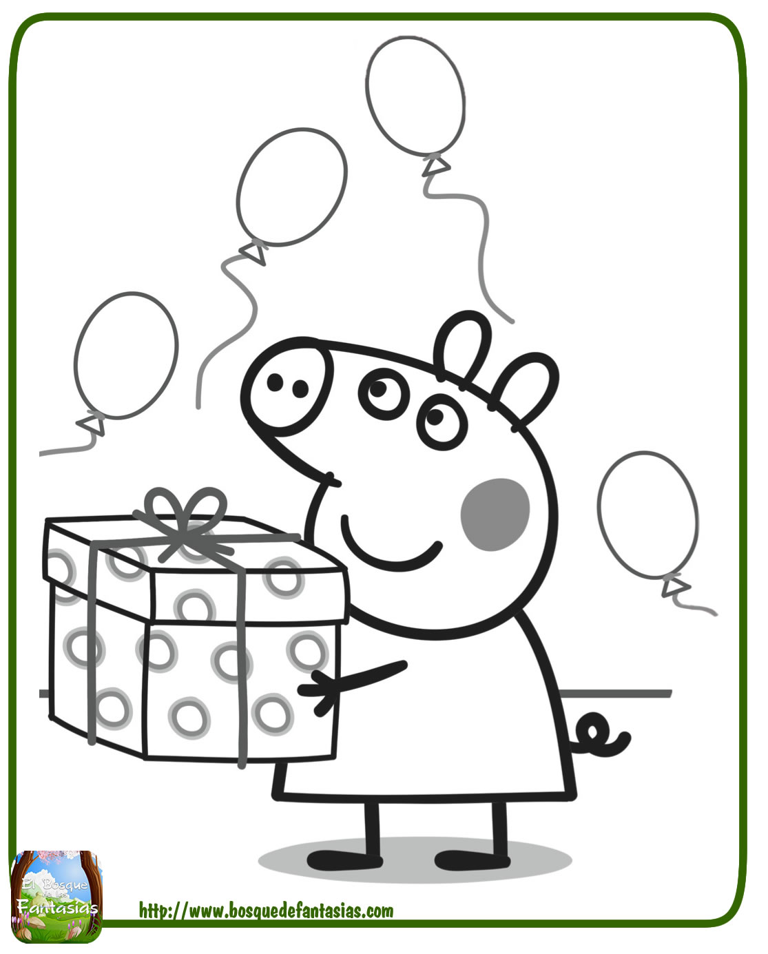 🖍️ Feliz cumpleaños Peppa Pig - Dibujo para Colorear Gratis para Imprimir  