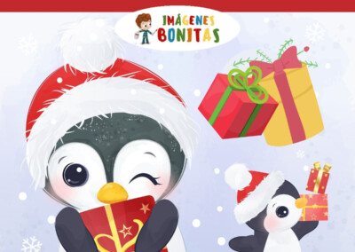 pinguinos con regalos