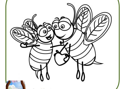 dibujos de abejas faciles