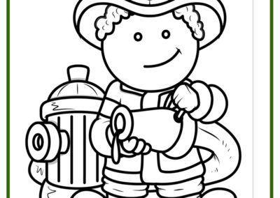 dibujos de bomberos para colorear
