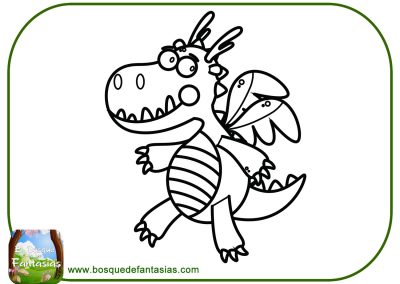 dibujos de dragones fáciles para niños