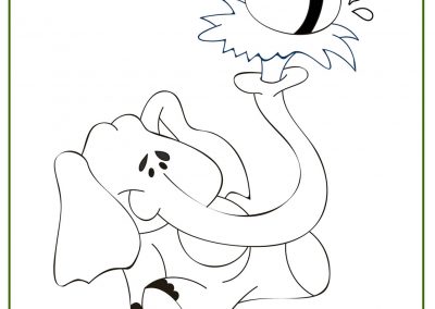 dibujos de elefantes para niños