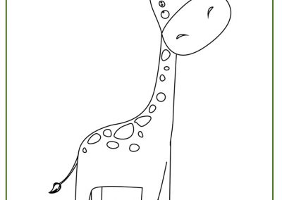 dibujos de jirafas bebes
