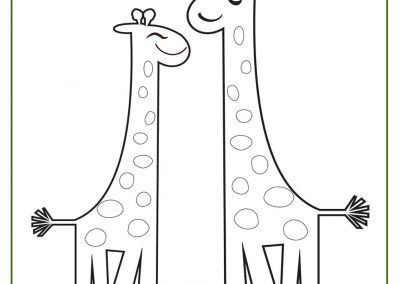 dibujos de jirafas para pintar