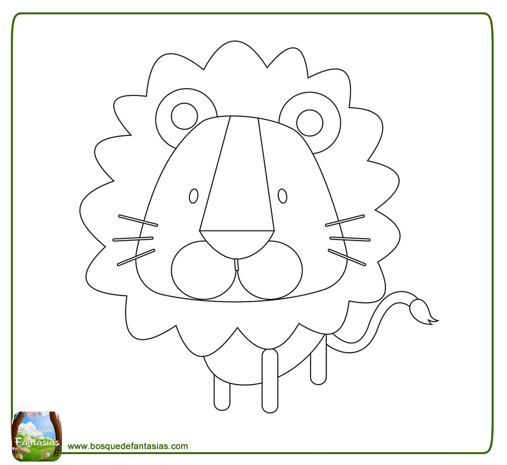 99 DIBUJOS DE LEONES ® Imágenes de leones para colorear para niños