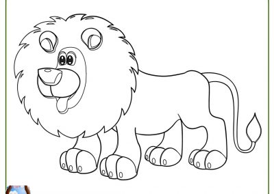 dibujos de leones para niños