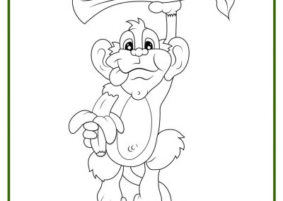 dibujos para colorear de monos infantiles