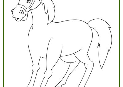 dibujos para colorear fáciles de caballos