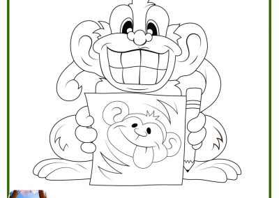 imágenes de monos para colorear