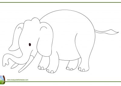 imágenes para colorear de elefantes