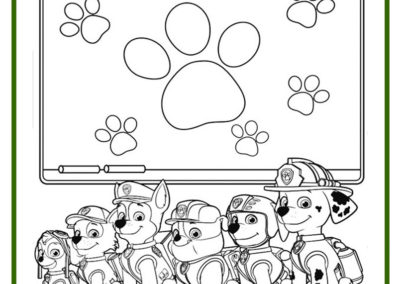 personajes patrulla canina para colorear