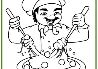 dibujos de chef para colorear