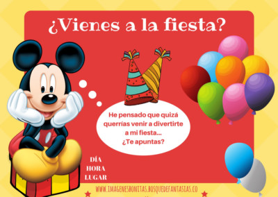 invitación de Mickey Mouse