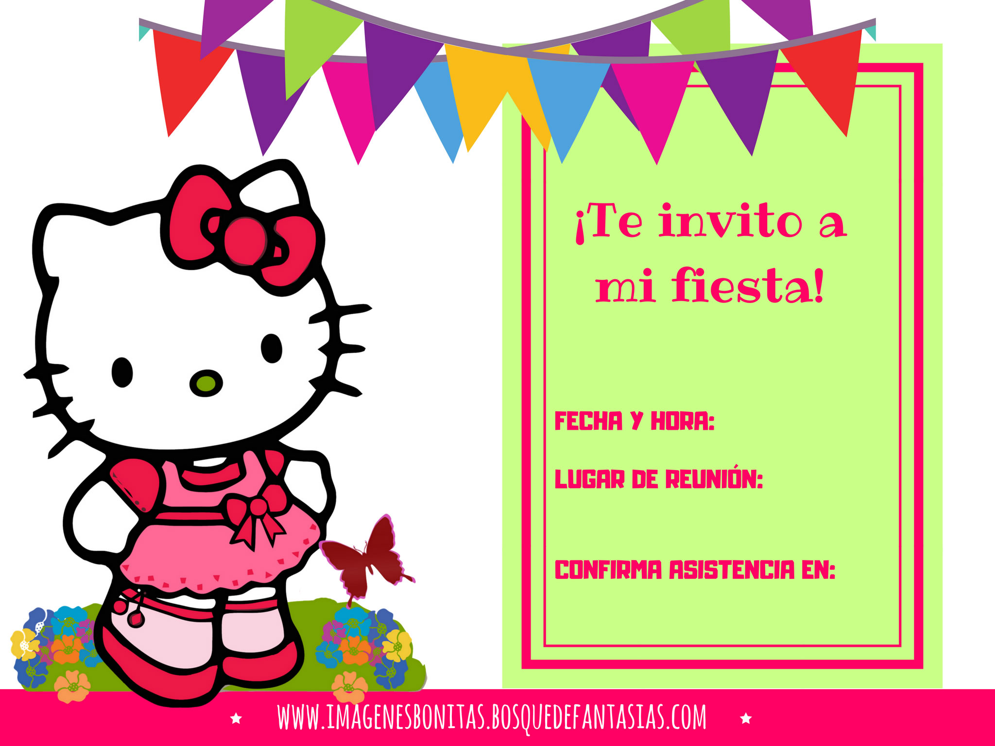 INVITACIONES DE HELLO KITTY ® Cumpleaños y fiestas infantiles